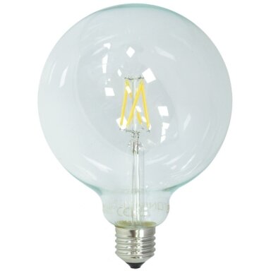 LED lemputė E27 G125 4W, neutrali balta šviesa
