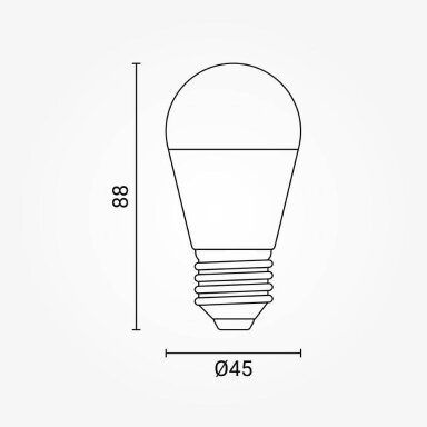 LED lemputė E27 G45 8W, neutrali balta šviesa