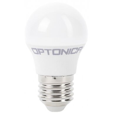 LED lemputė E27 G45 8W, šilta balta šviesa