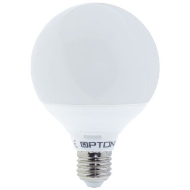 LED lemputė E27 G95 12W, 5 metai garantija, šalta balta šviesa