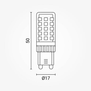 LED lemputė G9 3.5W, šilta balta šviesa