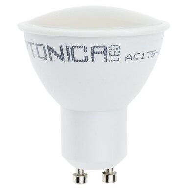 LED lemputė GU10 5W, 5 metai garantija, šilta balta šviesa