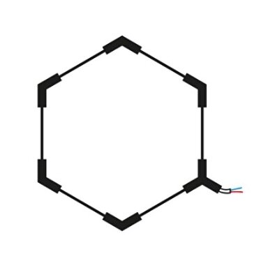 LED korys (hexagon), 1HEX, 42W, šalta balta šviesa