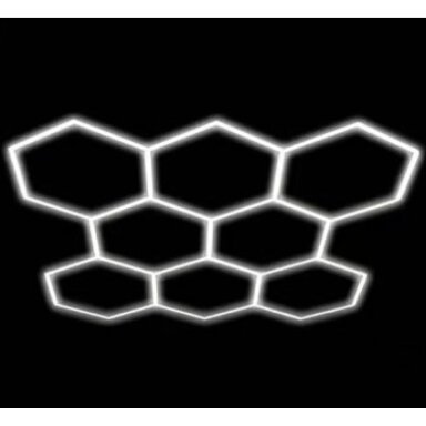 LED korys (hexagon), 8HEX, 280W, šalta balta šviesa
