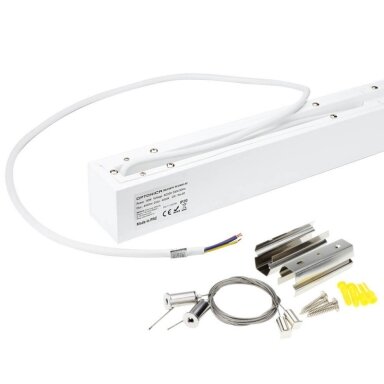 LED linijinis šviestuvas, 40W, baltas, 3 metai garantija, šalta balta šviesa