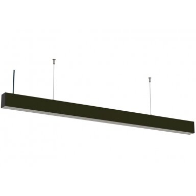 LED linijinis šviestuvas, 40W, juodas, sujungiamas, 5 metai garantija, neutrali balta šviesa
