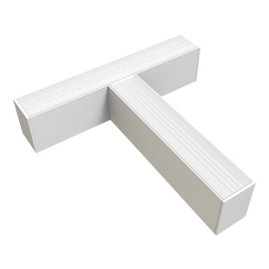 LED linijinis T sujungimas, 15W, baltas, plonas, šalta balta šviesa