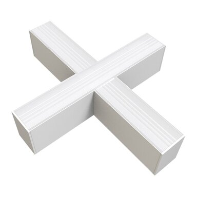 LED linijinis X sujungimas, 20W, baltas, plonas, neutrali balta šviesa