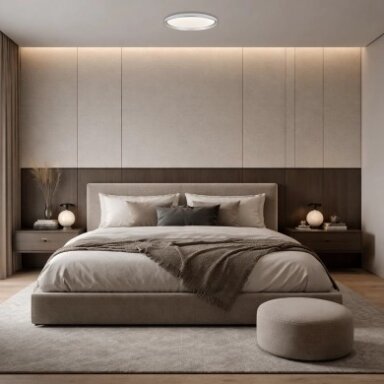 LED lubų šviestuvas, 20W, apvalus, sidabrinis, atmintis, nuotolinis valdymas, CCT šviesa