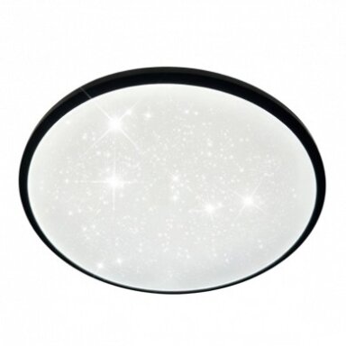 LED lubų šviestuvas, 24W, apvalus, juodas, atmintis, nuotolinis valdymas, CCT šviesa