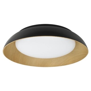 LED lubų šviestuvas, 24W, baltas/juodas/medžio, CCT šviesa
