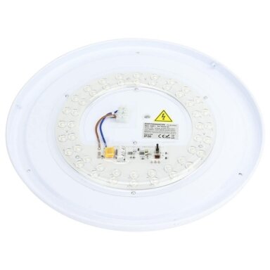 LED lubų šviestuvas, 24W, baltas/medžio, CCT šviesa