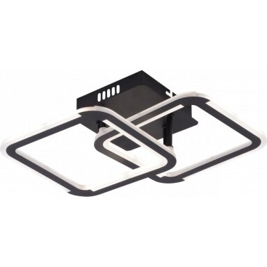 LED lubų šviestuvas, 30W, juodas, dimeriuojamas, nuotolinis valdymas, CCT