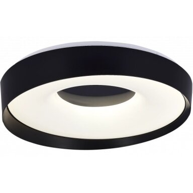LED lubų šviestuvas, 36W, apvalus, juodas, atmintis, nuotolinis valdymas, CCT šviesa