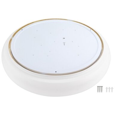 LED lubų šviestuvas, 36W, baltas/medžio, CCT šviesa