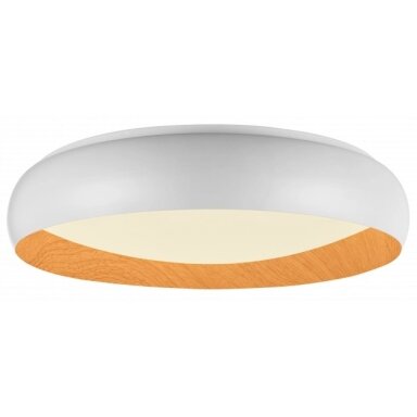LED lubų šviestuvas, 36W, baltas/medžio, CCT šviesa
