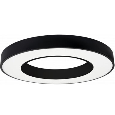 LED lubų šviestuvas, 36W, juodas, apvalus, neutrali balta šviesa
