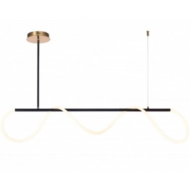 LED lubų šviestuvas, 36W, juodas, šilta balta šviesa