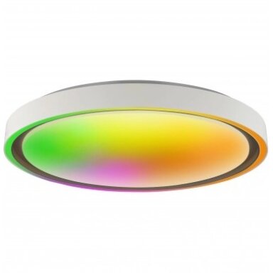 LED lubų šviestuvas, 40W, apvalus, juodas, atmintis, nuotolinis valdymas, RGB, CCT šviesa