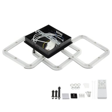 LED lubų šviestuvas, 45W, juodas, dimeriuojamas, nuotolinis valdymas, CCT