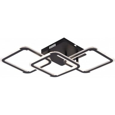 LED lubų šviestuvas, 45W, juodas, dimeriuojamas, nuotolinis valdymas, CCT