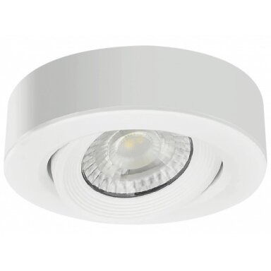 LED lubų šviestuvas, 5W, baltas, reguliuojamas, CCT šviesa