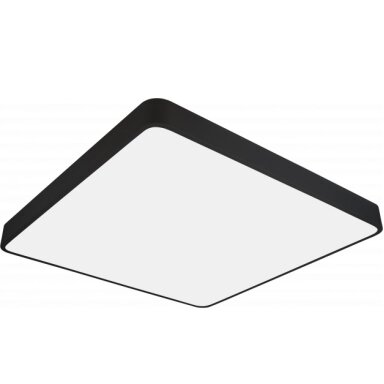 LED lubų šviestuvas, 64W, juodas, kvadratinis, šilta balta šviesa