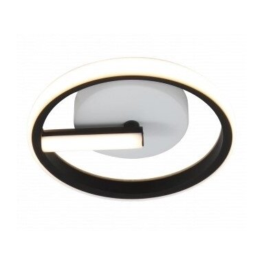 LED lubų šviestuvas, 7W, juodas, šilta balta šviesa