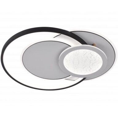 LED lubų šviestuvas, 84W, baltas/juodas, CCT šviesa, nuotolinis valdymas