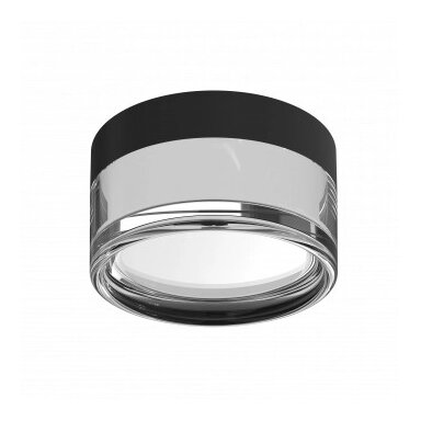 LED lubų šviestuvas, apskritas, juodas/baltas, 9W, CCT