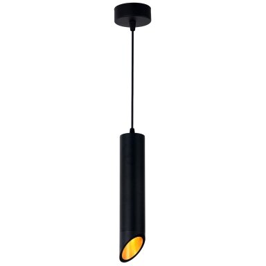 LED lubų šviestuvas, juodas, reflektorius auksinis, 300mm