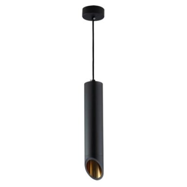 LED lubų šviestuvas, juodas, reflektorius auksinis, 300mm