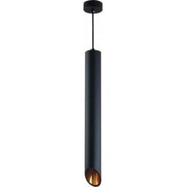 LED lubų šviestuvas, juodas, reflektorius auksinis, 500mm