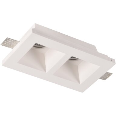 LED lubų šviestuvas, kvadratinis, gipsinis, 2 lizdai LED lubų šviestuvas, kvadratinis, gipsinis, 2 lizdai