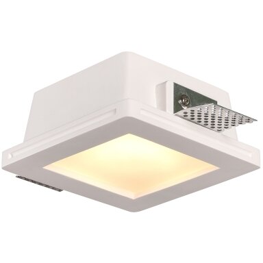 LED lubų šviestuvas, kvadratinis, gipsinis, matinis stiklas, 1 lizdas LED lubų šviestuvas, kvadratinis, gipsinis, matinis stiklas, 1 lizdas