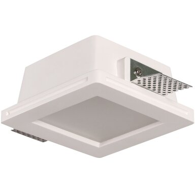 LED lubų šviestuvas, kvadratinis, gipsinis, matinis stiklas, 1 lizdas LED lubų šviestuvas, kvadratinis, gipsinis, matinis stiklas, 1 lizdas