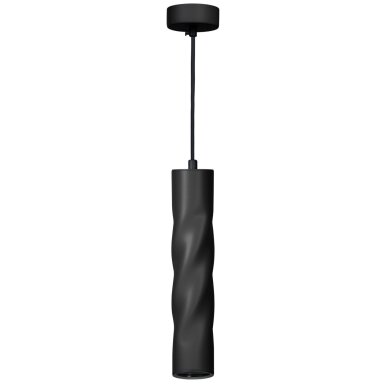 LED lubų šviestuvas, suktas, juodas, 300mm