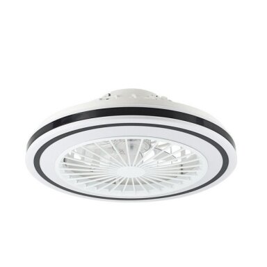 LED lubų šviestuvas/ventiliatorius, 36W, CCT šviesa, baltas/juodas, nuotolinis valdymas