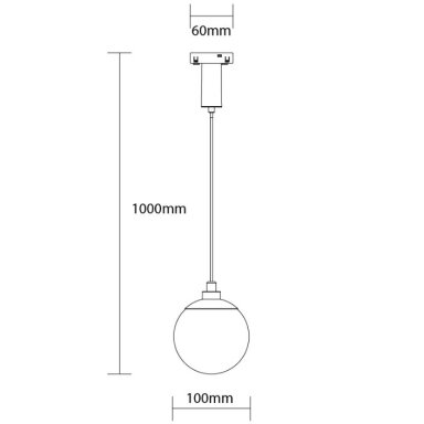 LED magnetinis kabantis šviestuvas M05, 5W, neutrali balta šviesa