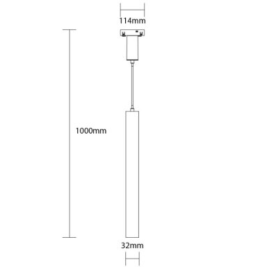 LED magnetinis kabantis šviestuvas M05, 7W, šilta balta šviesa