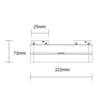 LED magnetinis linijinis šviestuvas M05, 12W, reguliuojamas, su tinkleliu, neutrali balta šviesa