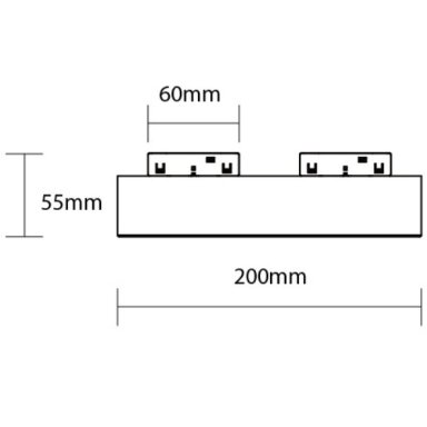 LED magnetinis lubų šviestuvas M05, 20W, neutrali balta šviesa