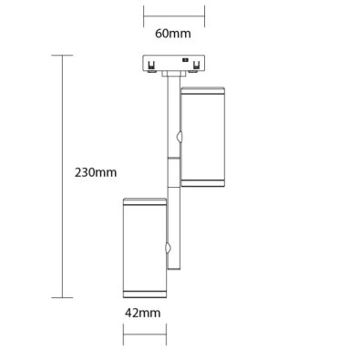 LED magnetinis prožektorius M05, 2x7W, šilta balta šviesa