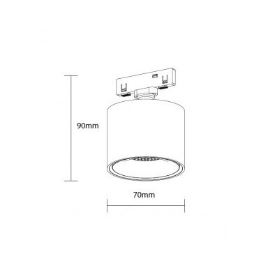LED magnetinis šviestuvas M05, 7W, neutrali balta šviesa