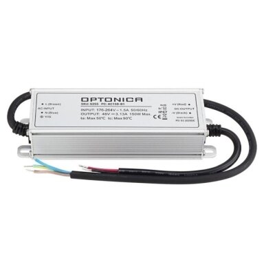 LED Waterproof Power Supply,  IP67, 150W, 48V, 3.125A, 3 Years Warranty