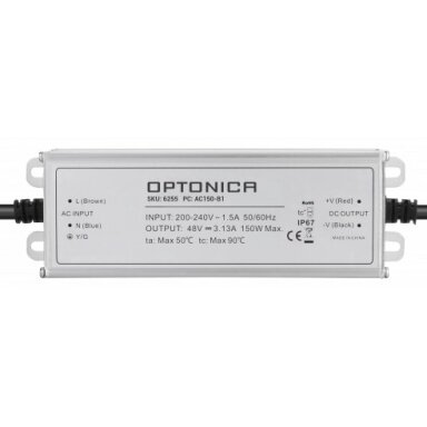 LED Waterproof Power Supply,  IP67, 150W, 48V, 3.125A, 3 Years Warranty