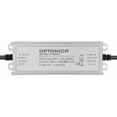 LED Waterproof Power Supply,  IP67, 200W, 48V, 4.17A, 3 Years Warranty