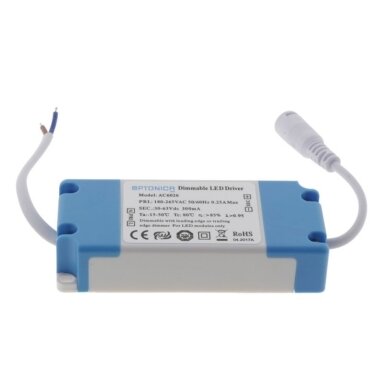 LED maitinimo šaltinis, 30-63V, 0.3A, reguliuojamas