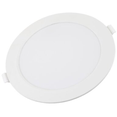 LED mini panelė, plona, foninė, apvali, 6W, šalta balta šviesa