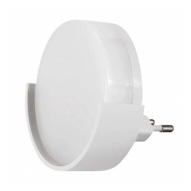 LED naktinis šviestuvas į rozetę, 0.5W, baltas, šalta balta šviesa